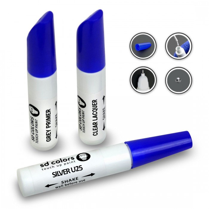 SD COLORS TOUCH UP PAINT KIT CARE SILVER U25 сompatible with MITSUBISHI