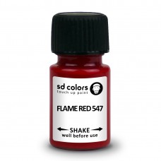 SD COLORS FLAME RED 547 сompatible OPEL New Touch Up Paint 8ML REPAIR SCRATCH CHIP BRUSH COLOR CODE 547 FLAME RED