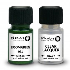 SD COLORS EPSOM GREEN 961 сompatible JAGUAR/LAND ROVER New Touch Up Paint 8ML REPAIR SCRATCH CHIP BRUSH COLOR CODE 961 EPSOM GREEN (PAINT+LACQUER)