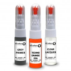 SD COLORS TECHNO ORANGE D2A сompatible KIA New Touch Up Paint Pen REPAIR KIT 7ML SCRATCH CHIP BRUSH COLOR CODE D2A TECHNO ORANGE (PAINT+PRIMER+LACQUER)