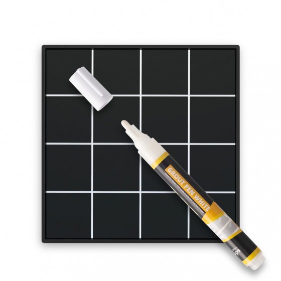 White Grout Pen for Tile & Grout Repair - Waterproof Paint Marker 3mm
