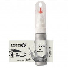 Touch Up Paint 20ml COOL SILVER LX7W for VAG/VW/AUDI Scratch and Chip Repair Brush