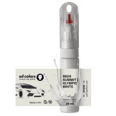 Touch Up Paint 20ml SUMMIT | OLYMPIC WHITE 8624 for GM GENERAL MOTORS Scratch and Chip Repair Brush