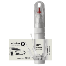 Touch Up Paint 20ml  MAT WHITE Universal for SD COLORS Scratch and Chip Repair Brush