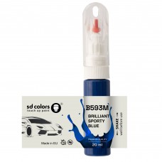 Touch Up Paint 20ml BRILLIANT BLUE B593M for HONDA Scratch and Chip Repair Brush