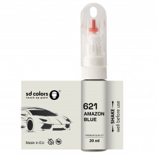 Touch Up Paint 20ml AMAZON BLUE 621 for VOLVO Scratch and Chip Repair Brush