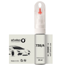 Touch Up Paint 20ml EXCALIBUR GREY 738/A for VESPA Scratch and Chip Repair Brush