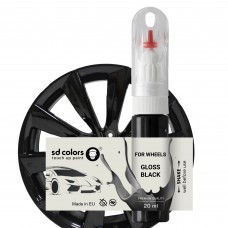 Touch Up Paint 20ml For Wheels GLOSS BLACK for TESLA Scratch and Chip Repair Brush
