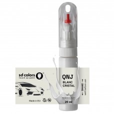 Touch Up Paint 20ml BLANC CRISTAL QNJ for RENAULT Scratch and Chip Repair Brush