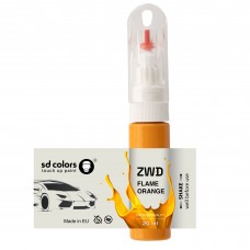 Touch Up Paint 20ml FLAME ORANGE ZWD for SUZUKI Scratch and Chip Repair Brush