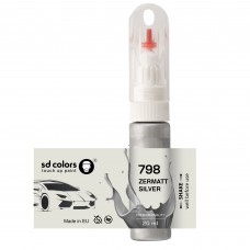 Touch Up Paint 20ml ZERMATT SILVER 798 for JAGUAR/LAND ROVER Scratch and Chip Repair Brush