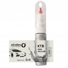 Touch Up Paint 20ml GRIS GALLIUM KTB for PEUGEOT/CITROEN Scratch and Chip Repair Brush