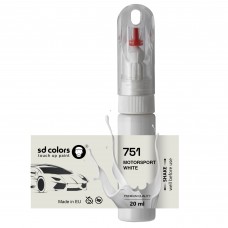 Touch Up Paint 20ml MOTORSPORT WHITE 751 for BMW Scratch and Chip Repair Brush
